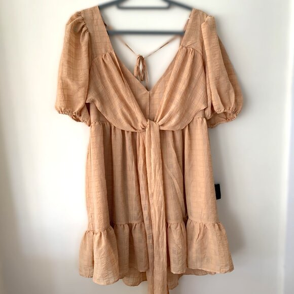 Lulus Dresses & Skirts - Lulus Mini Dress XL Peach Gingham